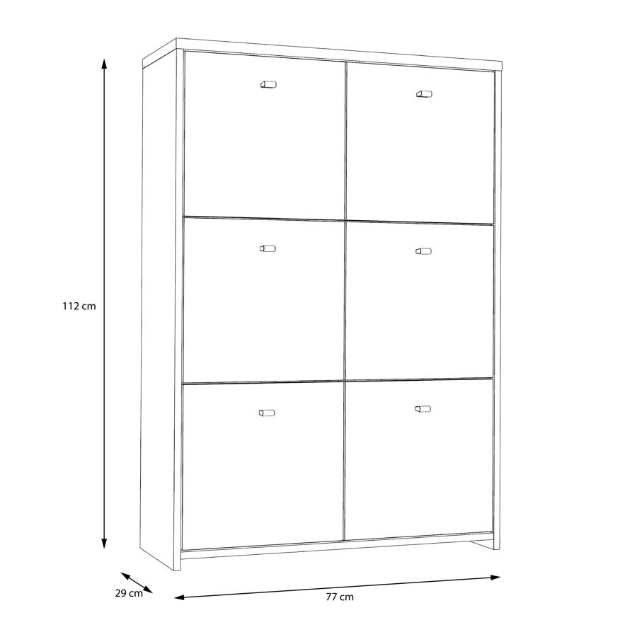 Product photograph of Best 6 Door Chest Storage Cabinet from Choice Furniture Superstore.