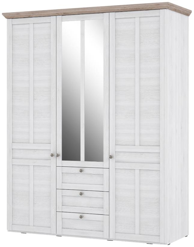 Product photograph of Iloppa Snowy Oak And Oak Nelson 3 Door Wardrobe from Choice Furniture Superstore.