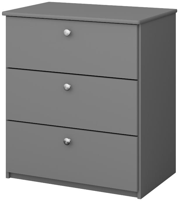 Product photograph of Memphis Grey 3 Drawer Small Chest from Choice Furniture Superstore.