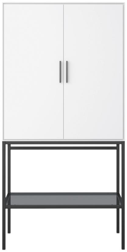 Product photograph of Slimline 2 Door Tall Cabinet from Choice Furniture Superstore.