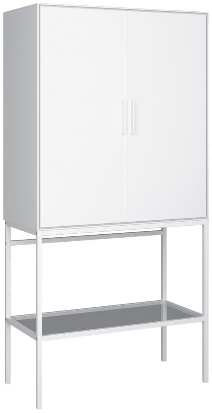 Product photograph of Slimline 2 Door Tall Cabinet from Choice Furniture Superstore.