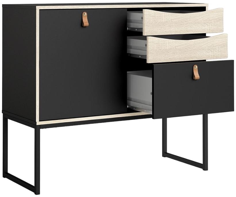 Product photograph of Stubbe 1 Door 3 Drawer Sideboard from Choice Furniture Superstore.