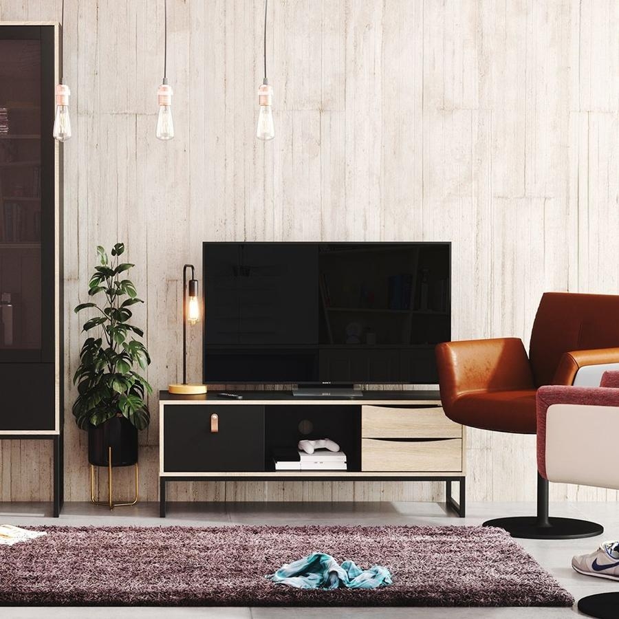 Product photograph of Stubbe Black 117cm Tv Unit from Choice Furniture Superstore.