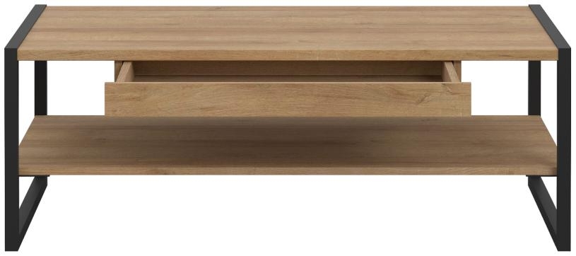 Product photograph of High Rock Matt Black And Riviera Oak Coffee Table from Choice Furniture Superstore.