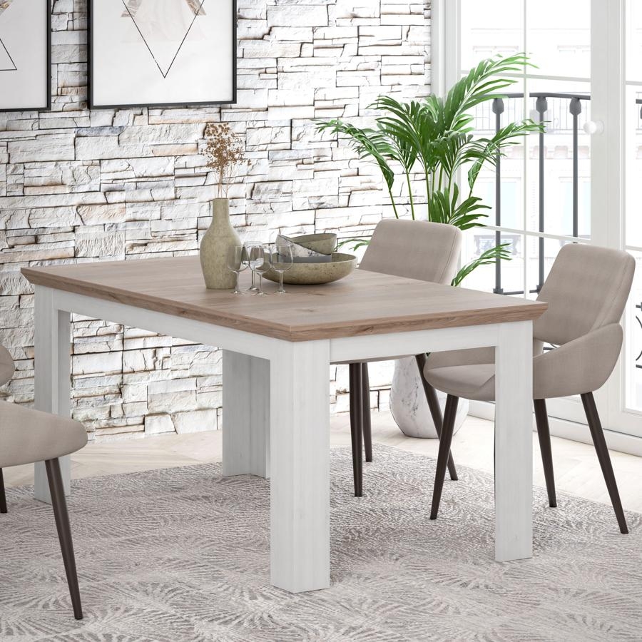 Product photograph of Illopa White 6-8 Seater Extending Dining Table from Choice Furniture Superstore.