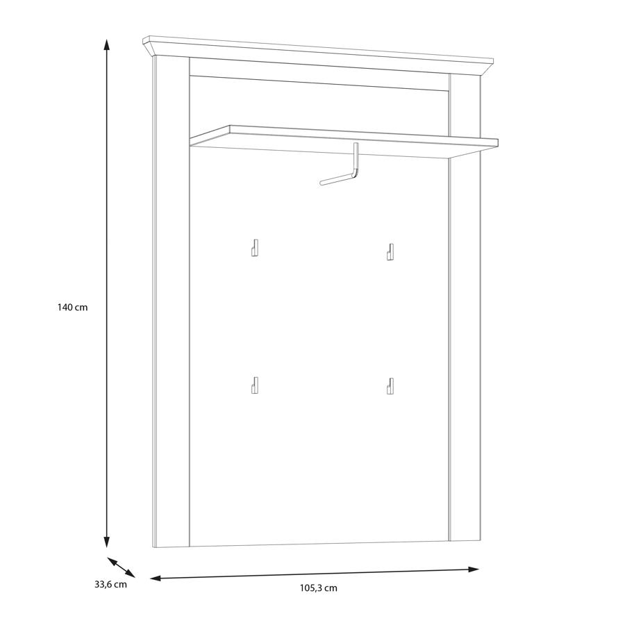 Product photograph of Illopa White Wall Panel from Choice Furniture Superstore.