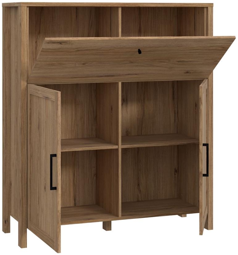 Product photograph of Malte Brun Waterford Oak Bar Chest from Choice Furniture Superstore.