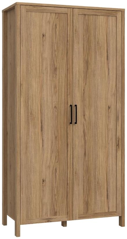 Product photograph of Malte Oak Effect 2 Door Wardrobe from Choice Furniture Superstore.