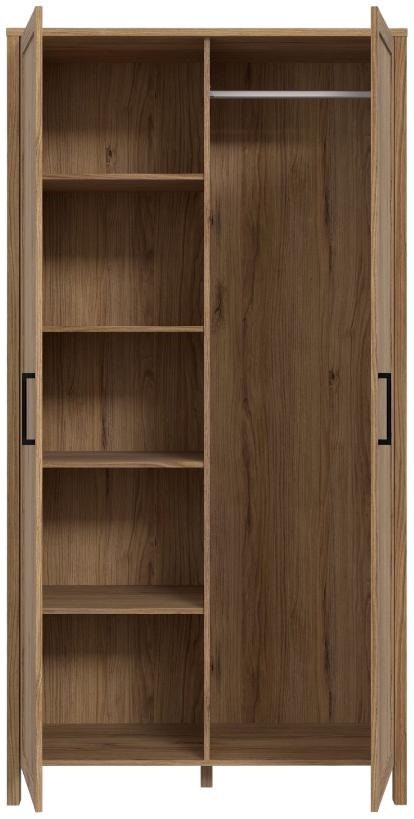 Product photograph of Malte Oak Effect 2 Door Wardrobe from Choice Furniture Superstore.