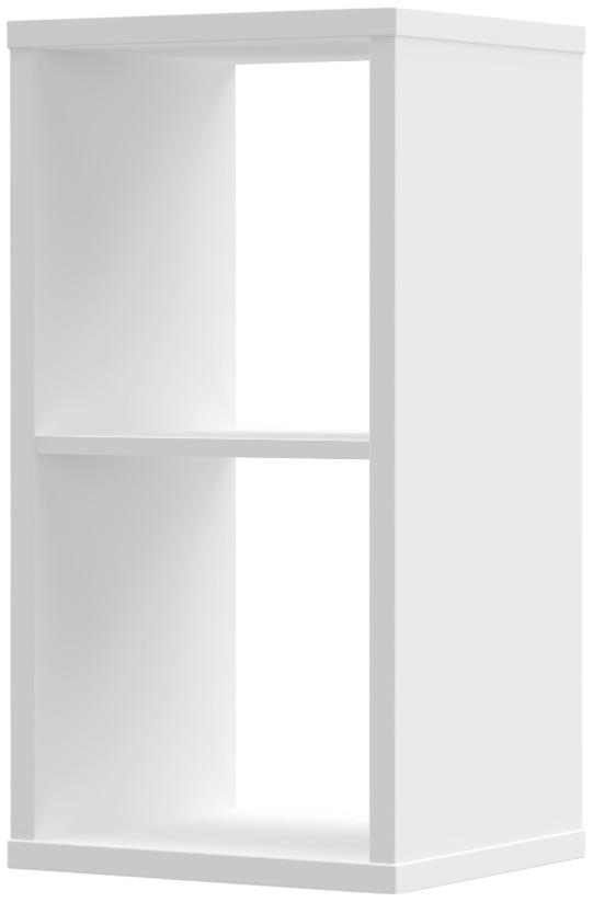 Product photograph of Mauro White Gloss Open Shelving Unit from Choice Furniture Superstore.