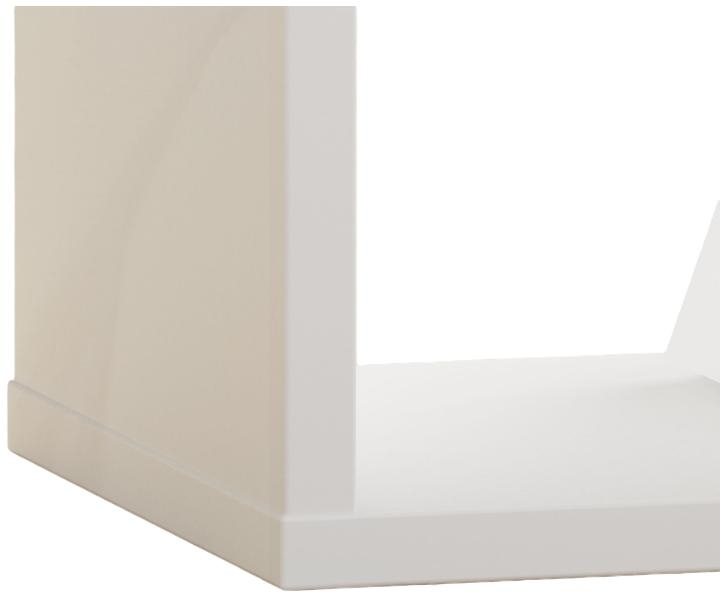 Product photograph of Mauro White Gloss Open Shelving Unit from Choice Furniture Superstore.
