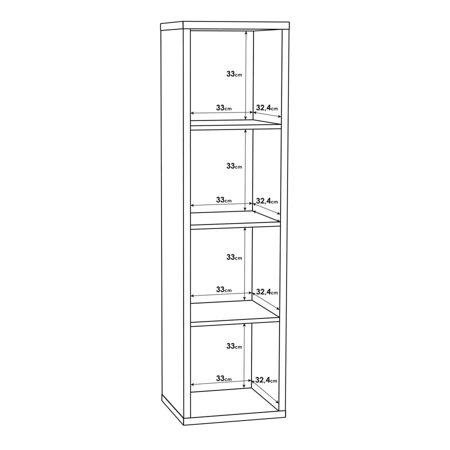 Product photograph of Mauro Sand Oak Effect 3 Shelves Storage Uniit from Choice Furniture Superstore.