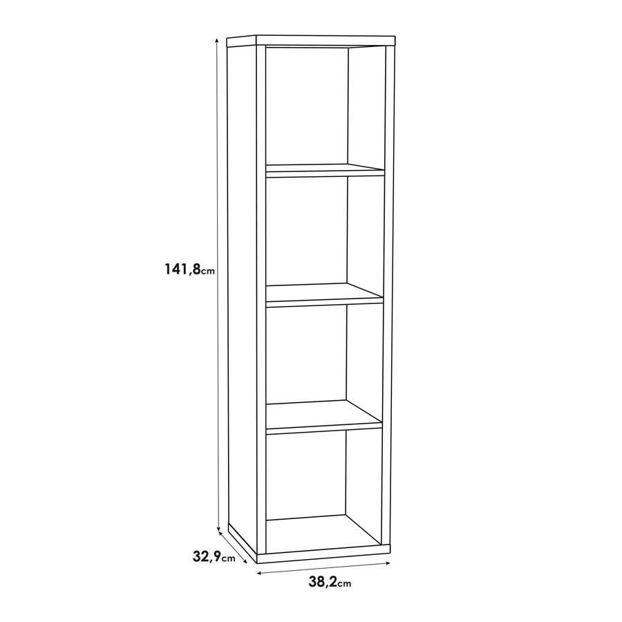 Product photograph of Mauro Sand Oak Effect 3 Shelves Storage Uniit from Choice Furniture Superstore.
