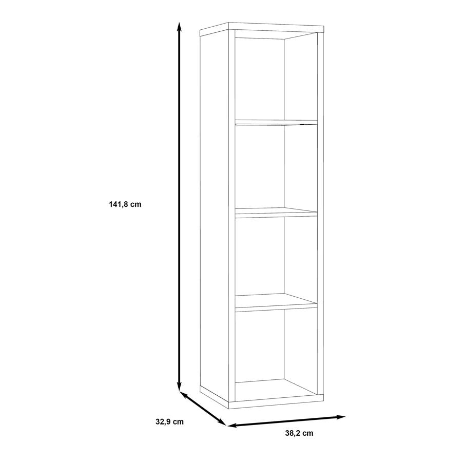 Product photograph of Mauro Sand Oak Effect 3 Shelves Storage Uniit from Choice Furniture Superstore.