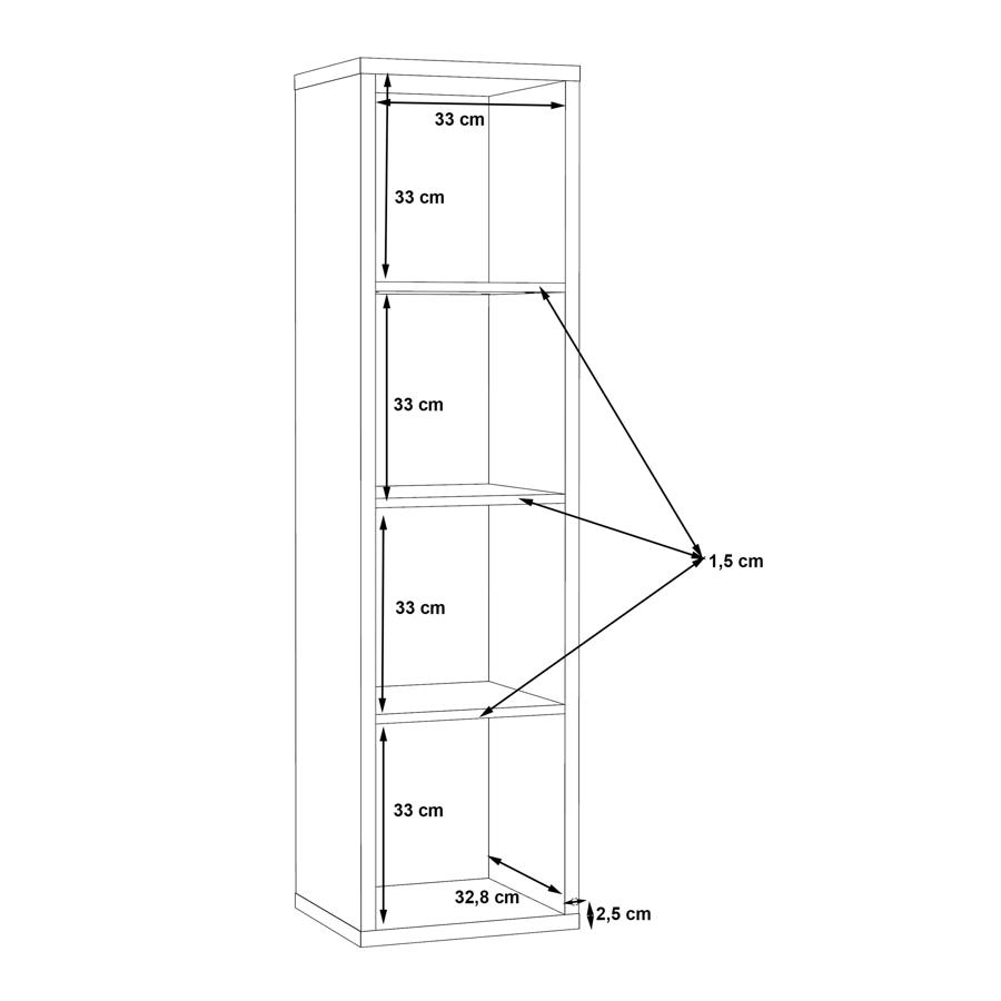 Product photograph of Mauro Sand Oak Effect 3 Shelves Storage Uniit from Choice Furniture Superstore.