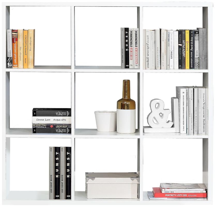 Product photograph of Mauro Matt White 9 Open Storage Cubes Unit from Choice Furniture Superstore.