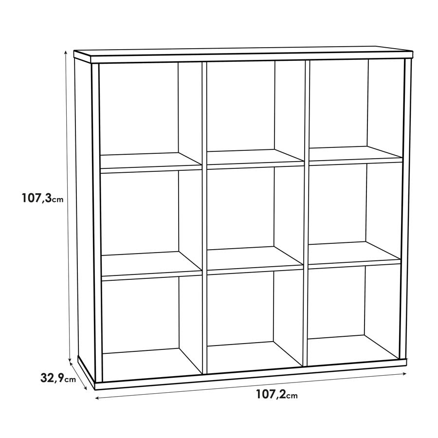Product photograph of Mauro Matt White 9 Open Storage Cubes Unit from Choice Furniture Superstore.