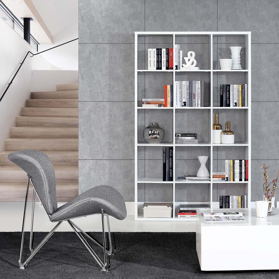 Product photograph of Mauro Matt White 15 Open Storage Cubes Unit from Choice Furniture Superstore.