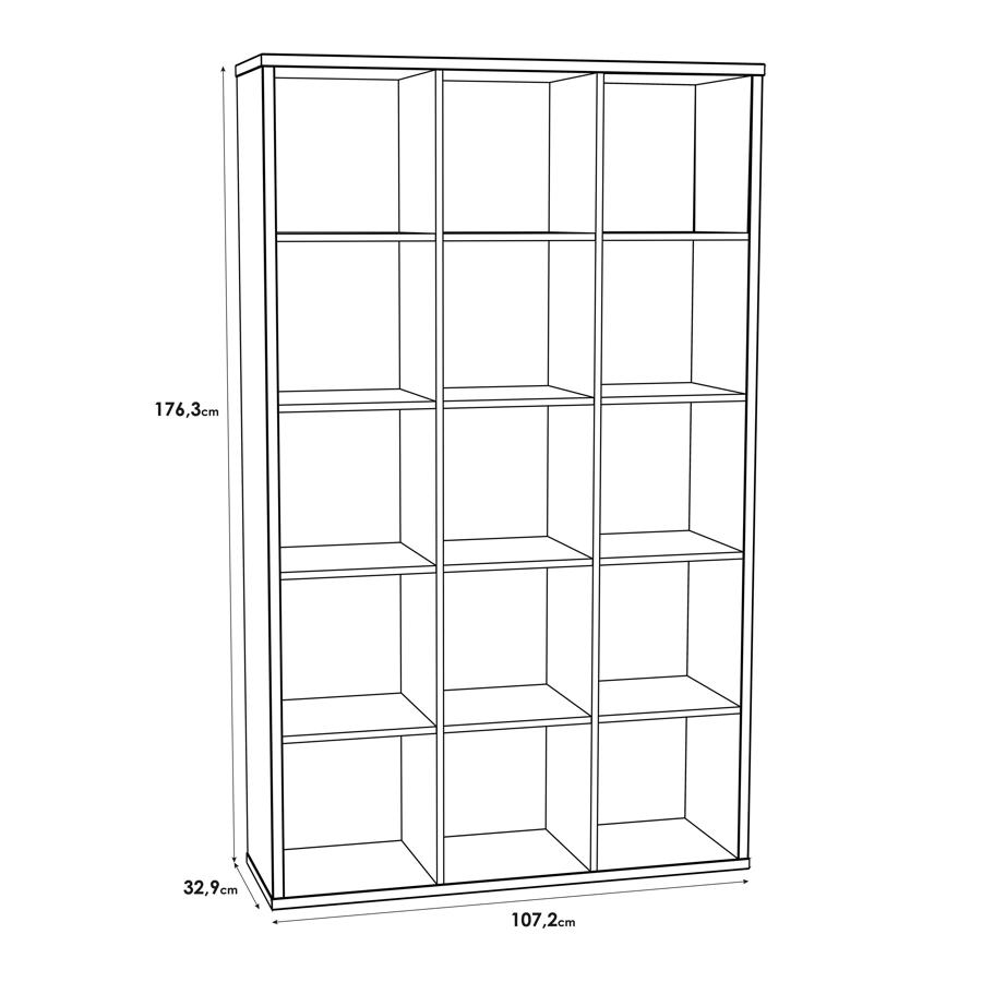 Product photograph of Mauro Matt White 15 Open Storage Cubes Unit from Choice Furniture Superstore.