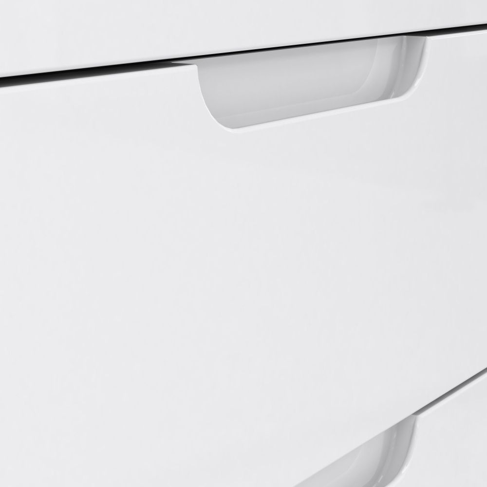 Product photograph of Sienna White Gloss 1 Door 4 Drawer Cabinet from Choice Furniture Superstore.