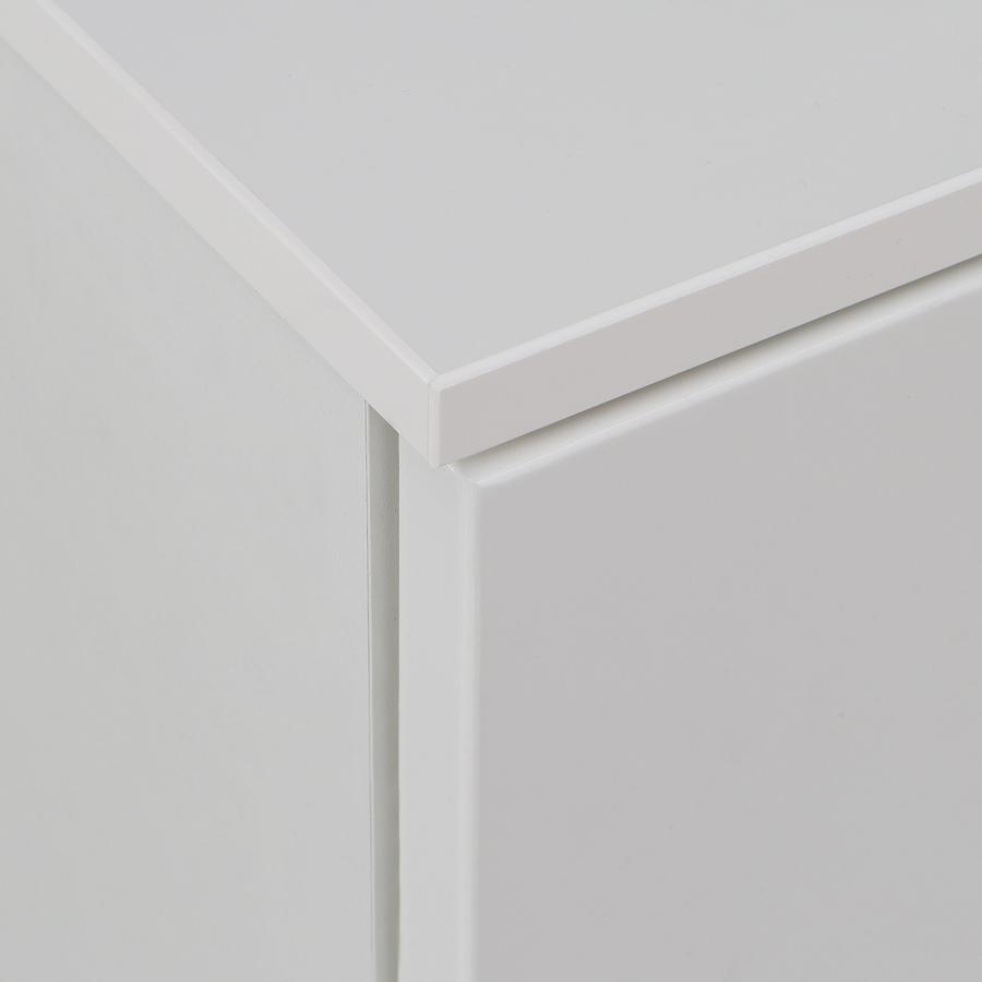 Product photograph of Sienna High Gloss White 2 Drawer Bedside from Choice Furniture Superstore.