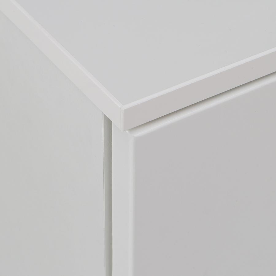Product photograph of Sienna High Gloss White 6 Drawer Chest from Choice Furniture Superstore.