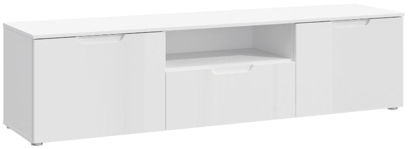 Product photograph of Sienna High Gloss White 2 Door Tv Unit from Choice Furniture Superstore.