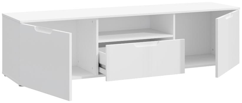 Product photograph of Sienna High Gloss White 2 Door Tv Unit from Choice Furniture Superstore.