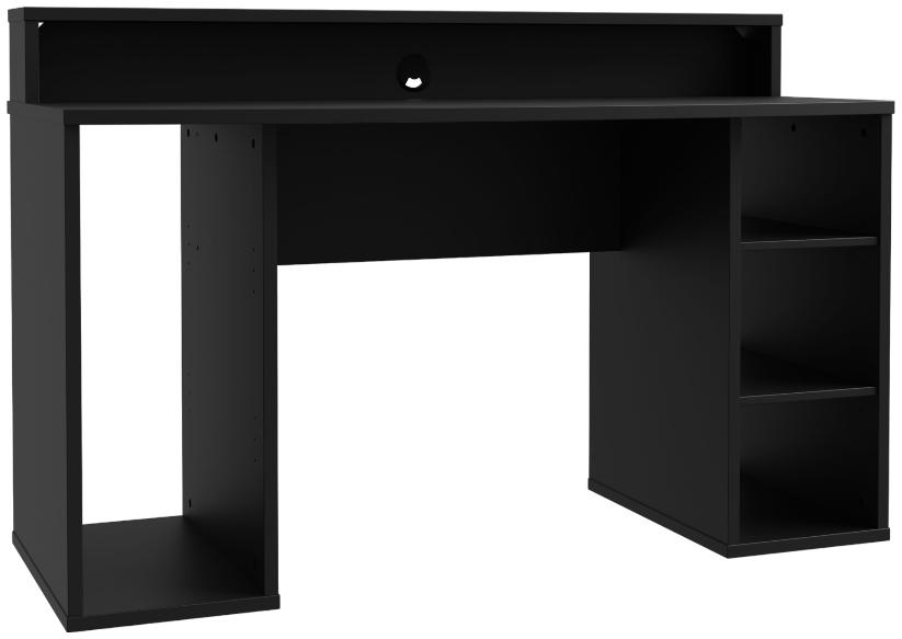 Product photograph of Tezaur Matt Black Gaming Desk from Choice Furniture Superstore.