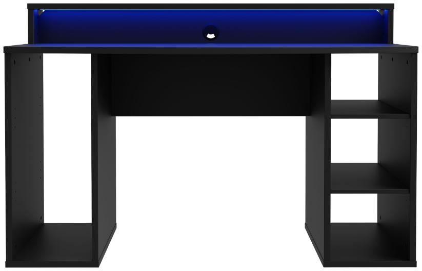 Product photograph of Tezaur Matt Black Gaming Desk from Choice Furniture Superstore.