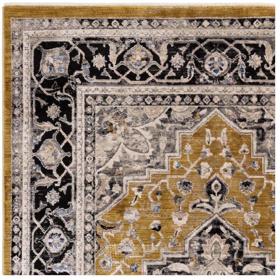Product photograph of Asiatic Sovereign Medallion Gold Rug - 120cm X 166cm from Choice Furniture Superstore.