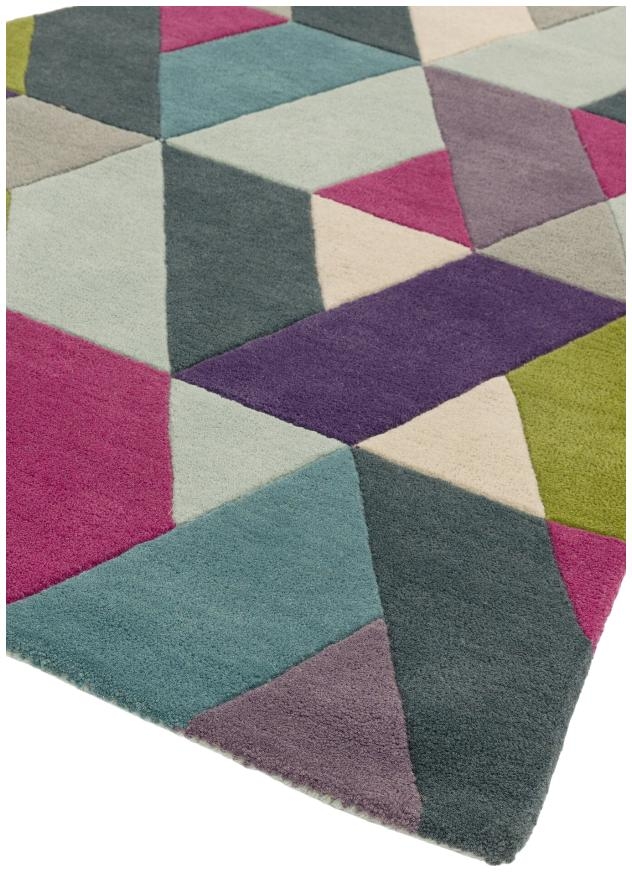 Product photograph of Asiatic Funk Chevron 02 Blue Green Rug from Choice Furniture Superstore.