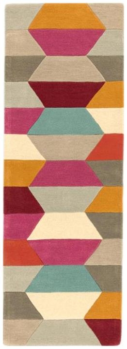 Product photograph of Asiatic Funk Honeycomb 03 Bright Multi Coloured Rug from Choice Furniture Superstore.