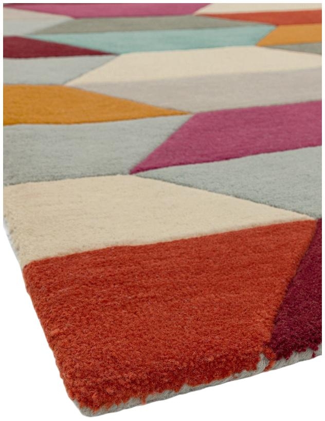 Product photograph of Asiatic Funk Honeycomb 03 Bright Multi Coloured Rug from Choice Furniture Superstore.