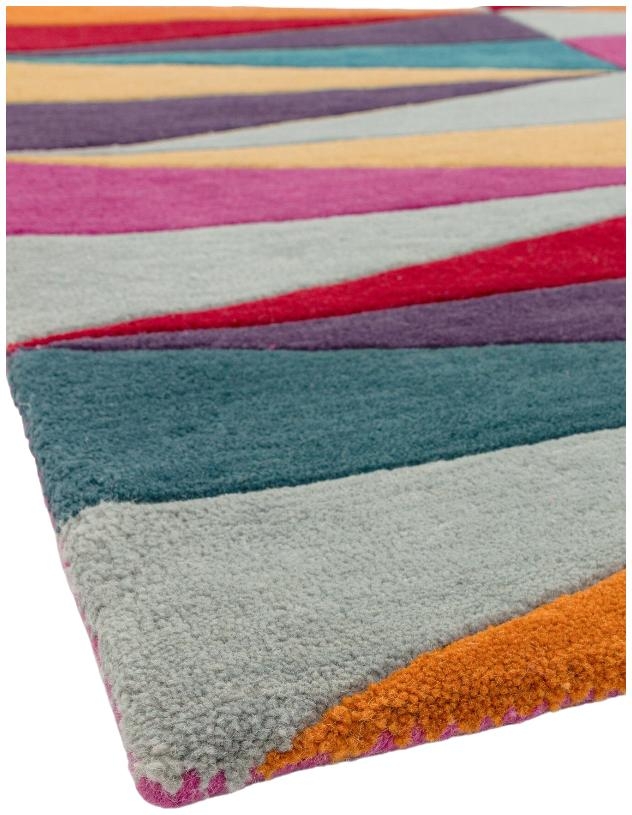 Product photograph of Asiatic Funk Triangles 08 Multi Coloured Rug from Choice Furniture Superstore.