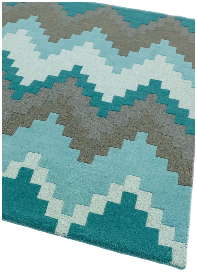 Product photograph of Asiatic Matrix Cuzzo 21 Teal Rug - 80cm X 150cm from Choice Furniture Superstore.