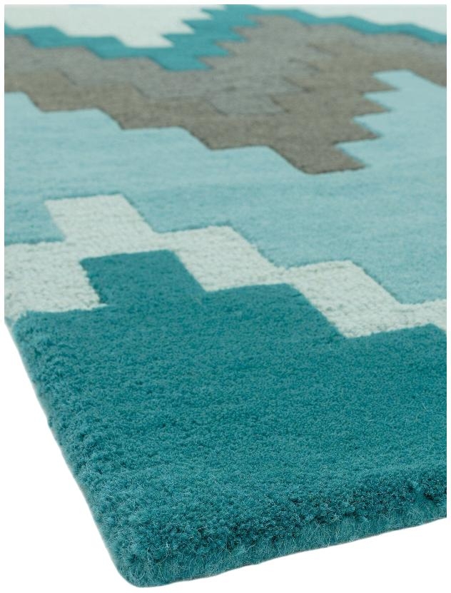 Product photograph of Asiatic Matrix Cuzzo 21 Teal Rug - 80cm X 150cm from Choice Furniture Superstore.