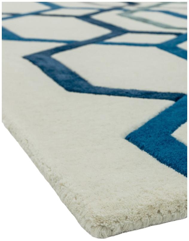 Product photograph of Asiatic Matrix Hexagon 65 White Rug from Choice Furniture Superstore.