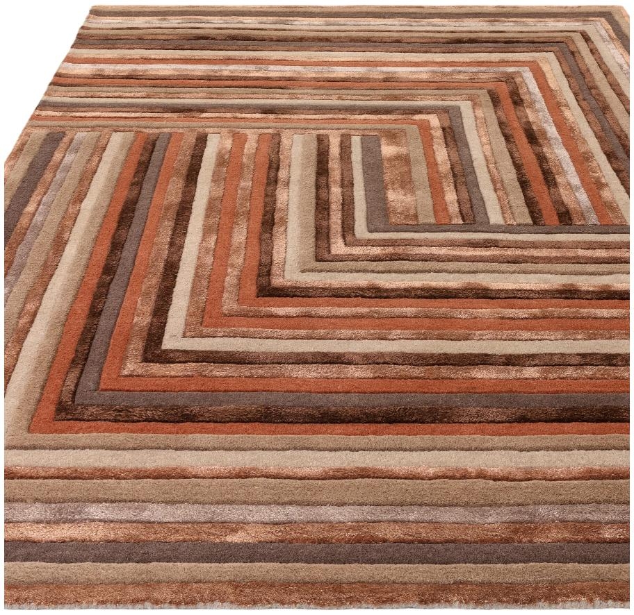 Product photograph of Asiatic Matrix Network 80 Terracotta Rug from Choice Furniture Superstore.