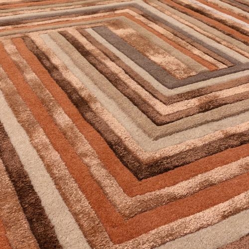 Product photograph of Asiatic Matrix Network 80 Terracotta Rug from Choice Furniture Superstore.