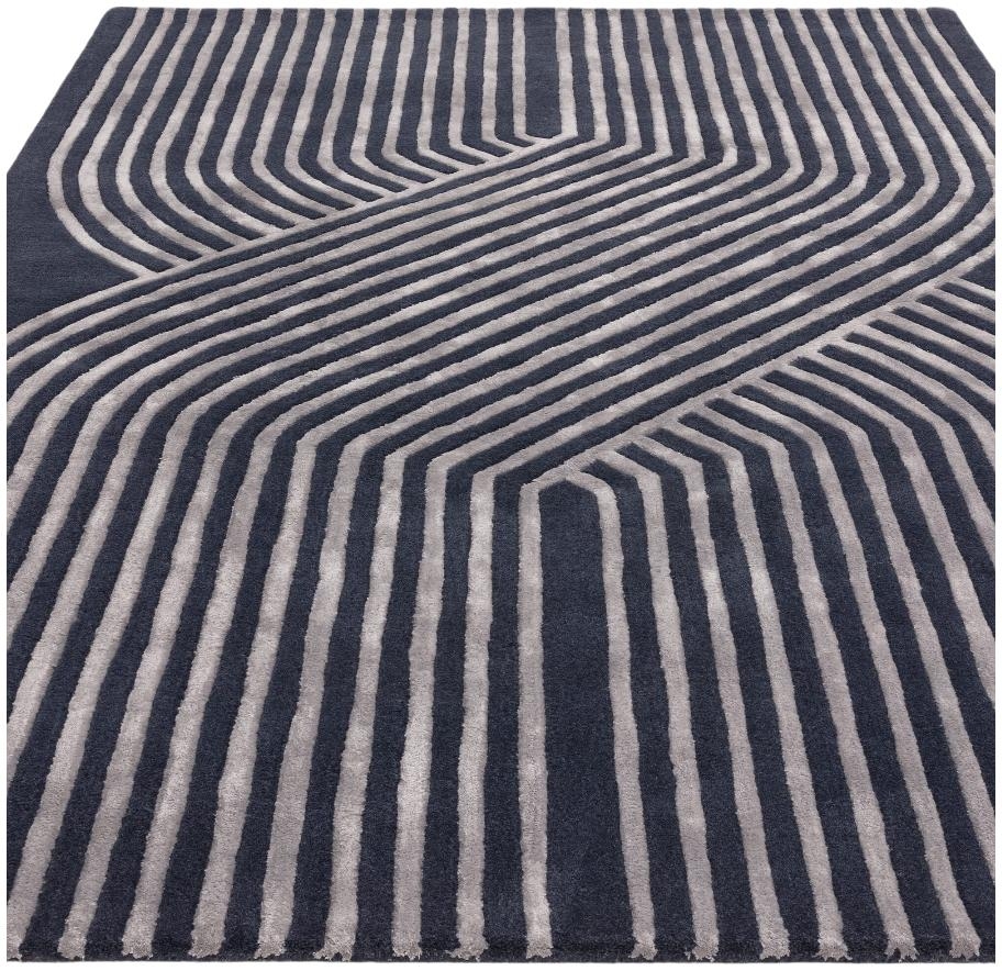 Product photograph of Asiatic Matrix Solstice 97 Navy Rug from Choice Furniture Superstore.