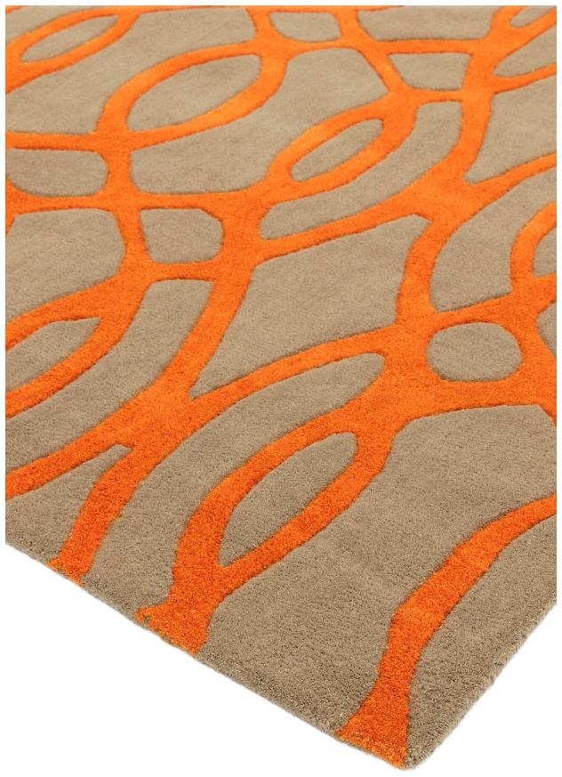 Product photograph of Asiatic Matrix Wire 37 Orange Rug from Choice Furniture Superstore.