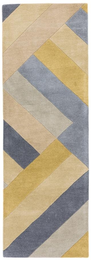Product photograph of Asiatic Reef Big Zig Rf02 Ochre Grey Runner - 66cm X 240cm from Choice Furniture Superstore.