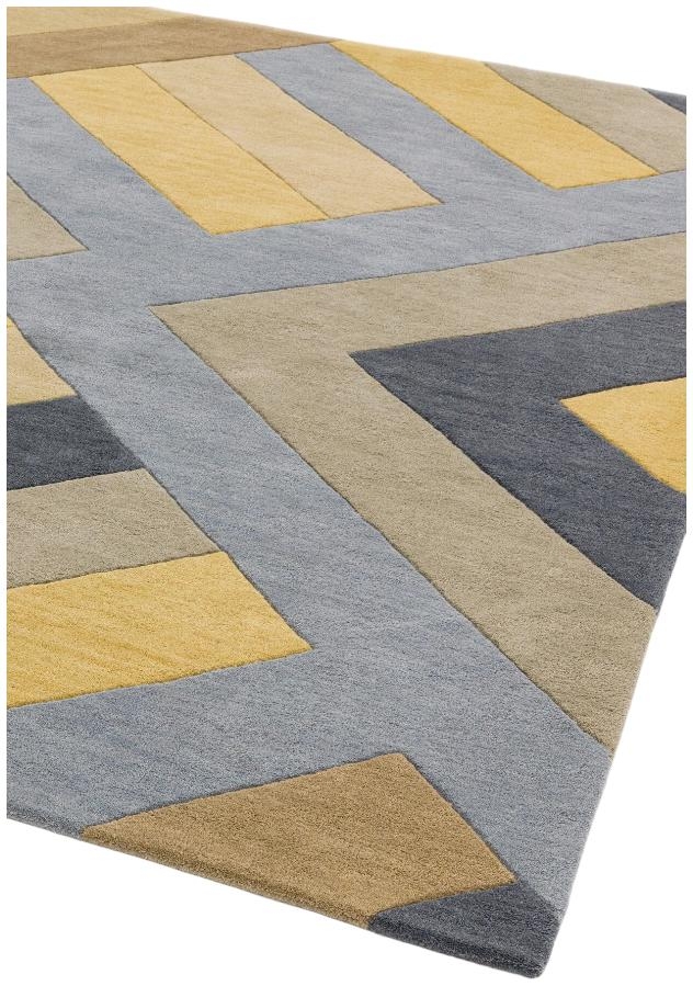Product photograph of Asiatic Reef Big Zig Rf02 Ochre Grey Runner - 66cm X 240cm from Choice Furniture Superstore.
