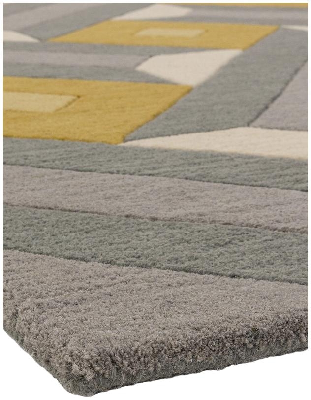 Product photograph of Asiatic Reef Motif Rf01 Ochre Grey Runner - 66cm X 240cm from Choice Furniture Superstore.