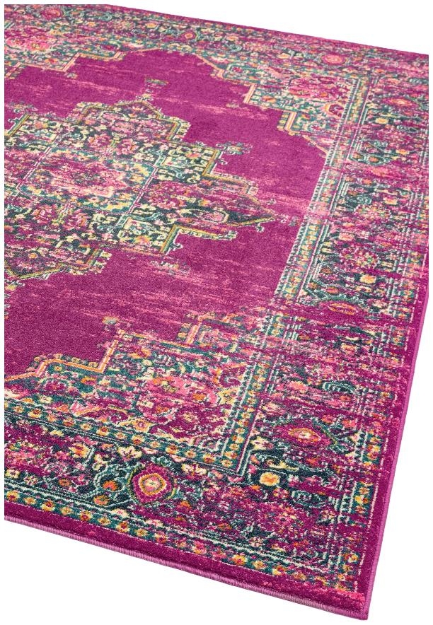 Product photograph of Asiatic Colt Medallion Cl04 Fuchsia Rug from Choice Furniture Superstore.