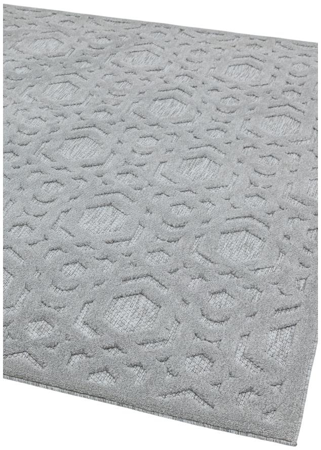 Product photograph of Asiatic Salta Geometric Silver Sa03 Rug - 66cm X 240cm from Choice Furniture Superstore.