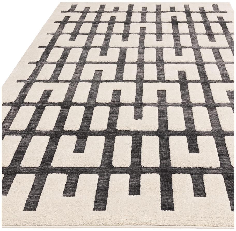 Product photograph of Asiatic Valley Junction Charcoal And Ivory Rug - 120cm X 170cm from Choice Furniture Superstore.