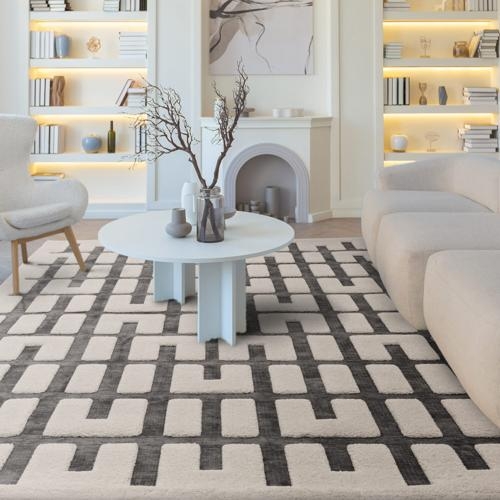 Product photograph of Asiatic Valley Junction Charcoal And Ivory Rug - 120cm X 170cm from Choice Furniture Superstore.