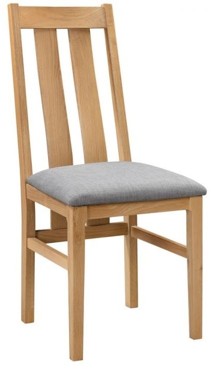 Product photograph of Clearance - Cotswold Oak Dining Chair Sold In Pairs - D595 96 from Choice Furniture Superstore.